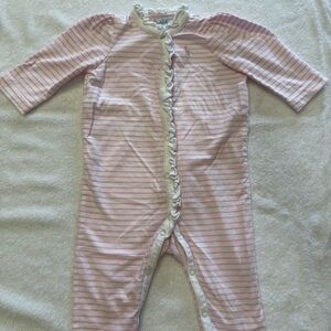 Ralph Lauren Pink Striped Kids One Piece